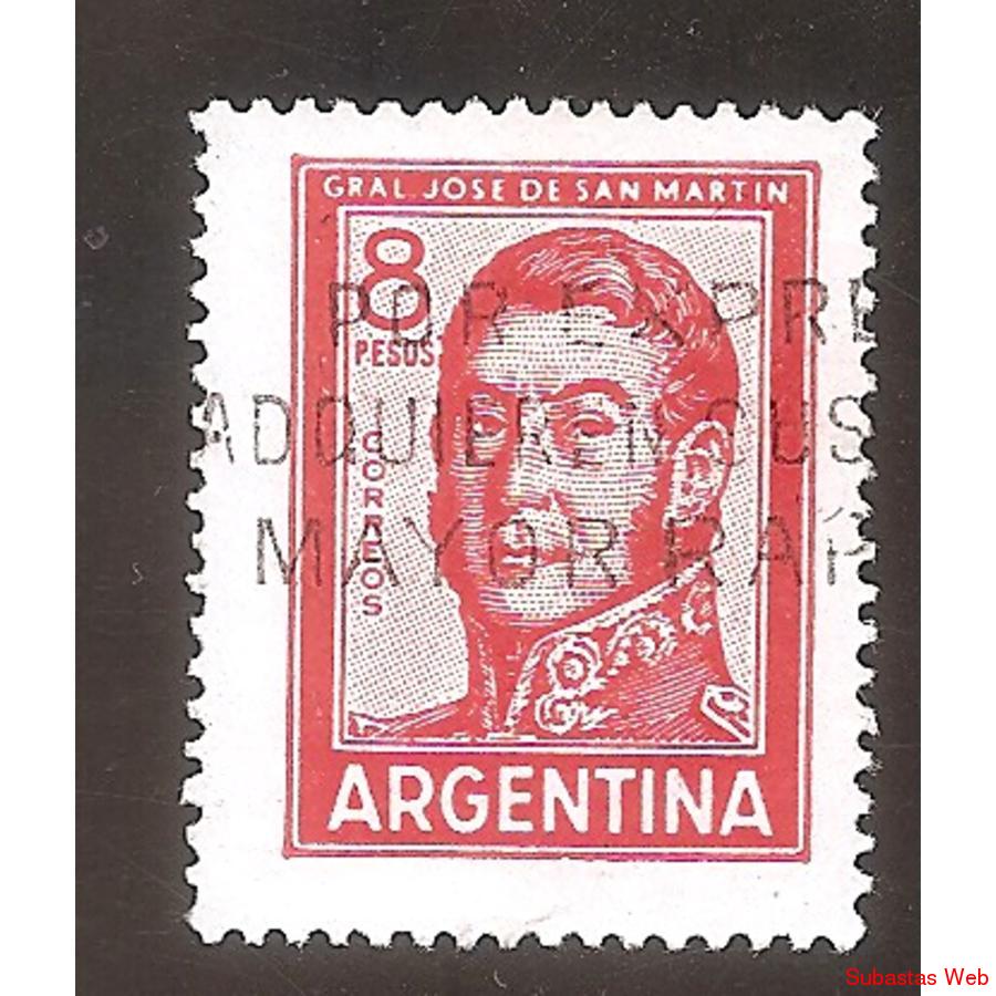 ARGENTINA 1965 (MT706) PROCERES: SAN MARTIN TIPOGRAFIA,  USA
