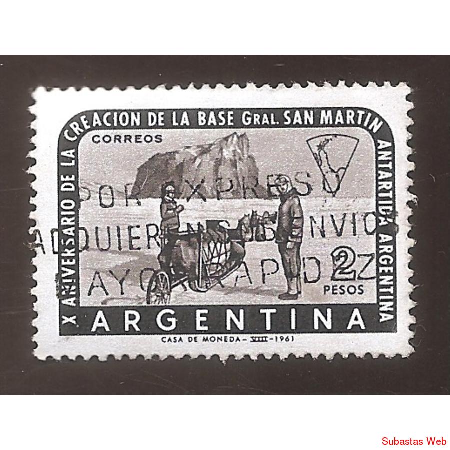ARGENTINA 1961 (MT646) BASE SAN MARTIN EN ANTARTIDA,  USADA