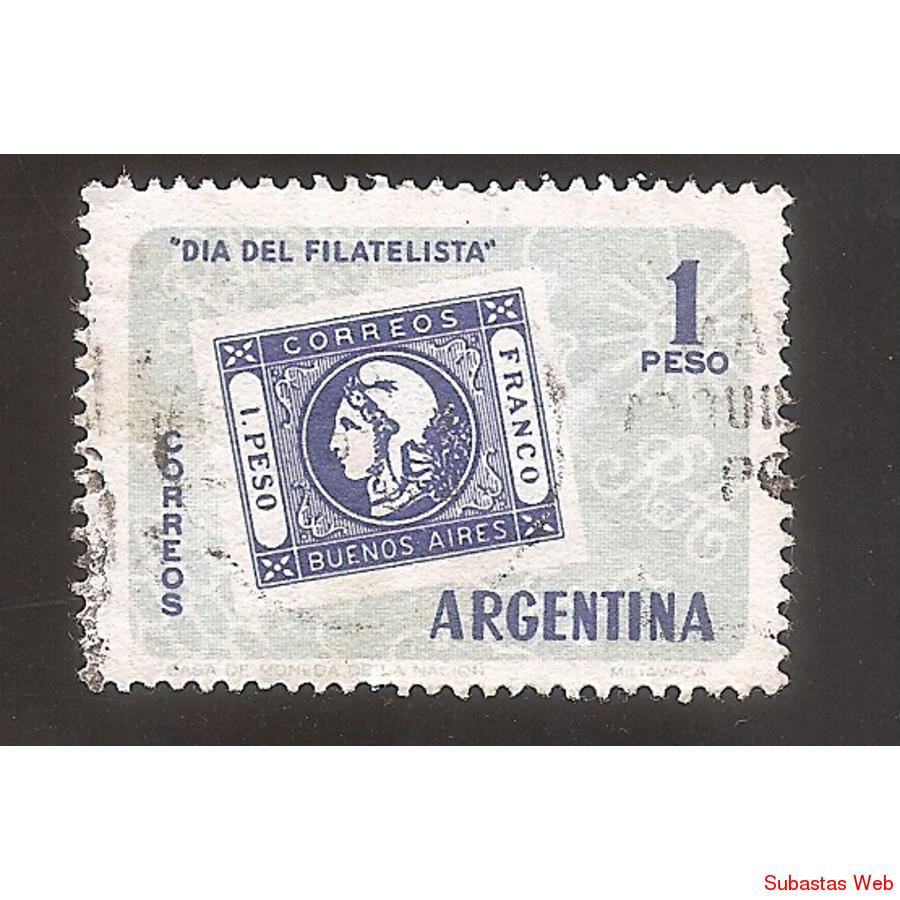 ARGENTINA 1959 (MT611)  DIA DEL FILATELISTA  USADA