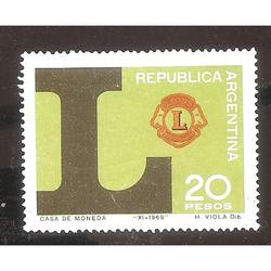ARGENTINA 1969 (MT860)  CLUB DE LEONES,  USADA