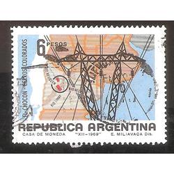 ARGENTINA 1969 (MT858) OBRAS DEINFRAESTRUCTURA SELLO 1 USADO