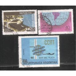 ARGENTINA 1968 (MT825 Y 124-125) ASAMBLEA  DE LA CCITT  SERI