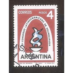 ARGENTINA 1963 (MT676) X CONGRESO DE NEUROCIRUGIA,  USADA