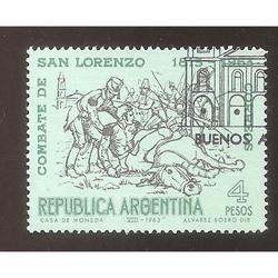 ARGENTINA 1963 (MT673) COMBATE DE SAN LORENZO,  USADA