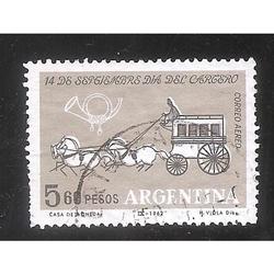 ARGENTINA 1962 (MT85 Aerea) DIA DEL CARTERO,  USADA
