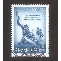 ARGENTINA  1962  (MT655) CREACION DE LA BANDERA,  USADA