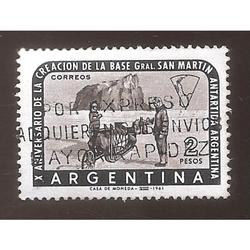ARGENTINA 1961 (MT646) BASE SAN MARTIN EN ANTARTIDA,  USADA