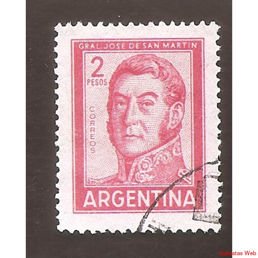 ARGENTINA 1959(MT604B) SAN MARTIN  OFFSET MATE, 19,5x25  USA