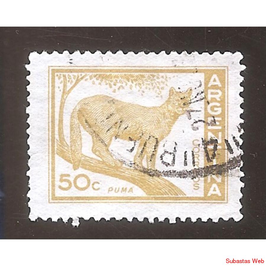 ARGENTINA  1959(MT603A) PROCERES Y RIQUEZAS PUMA OFFSET, MAT