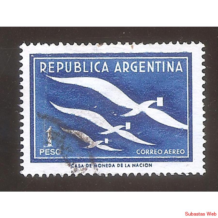 ARGENTINA 1957(MT50Aerea)  SEMANA DE LA CARTA,  USADA