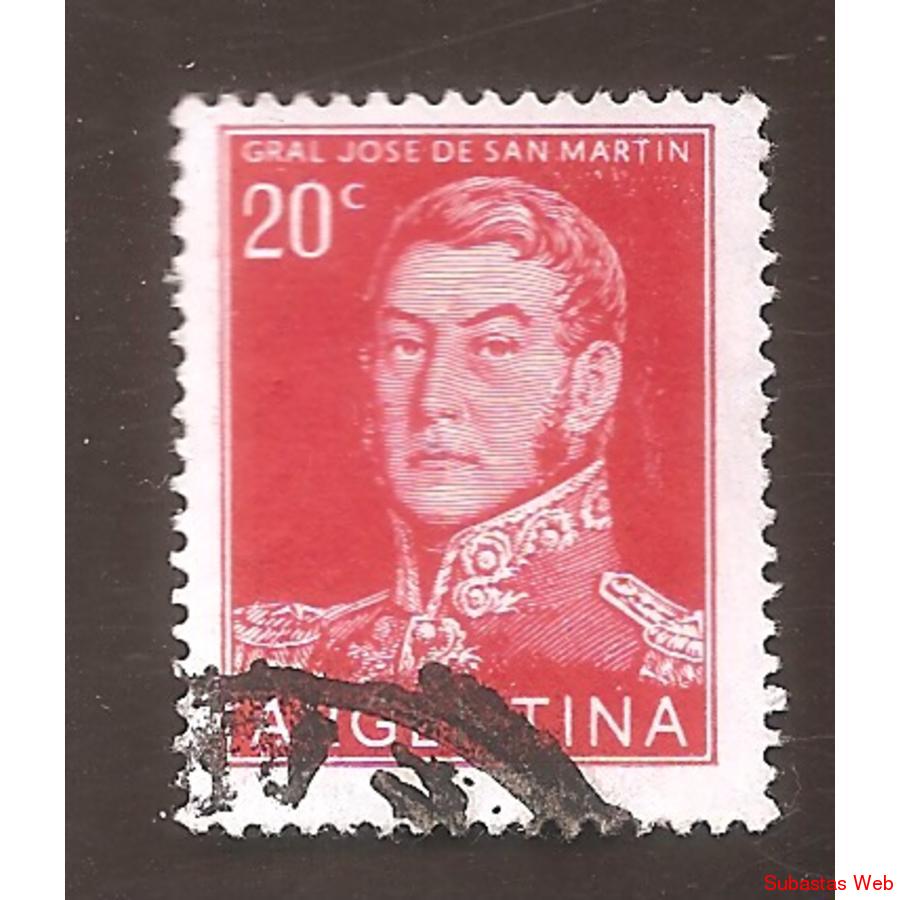 ARGENTINA 1954(MT546) PROCERS: SAN MARTION TIPOGRAFIA TIZADO