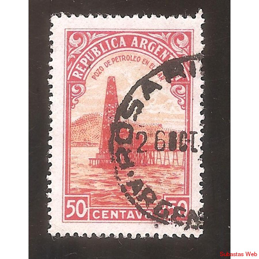ARGENTINA 1945(MT453) PETROLEO  SIN FILIGRANA,    USADA