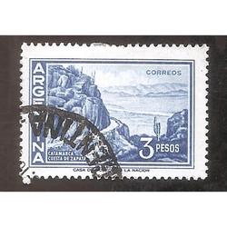 ARGENTINA 1959(MT605a) CUESTA DEL ZAPATA  TIZADO HUECOGRABAD
