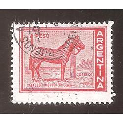 ARGENTINA 1959(MT604) PROCERES  Y RIQUEZAS: CABALLO  USADA