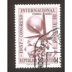 ARGENTINA 1957(MT48Aerea) CONGRESO DEL TURISMO DE $1,  USADA