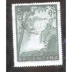 ARGENTINA 1954(MT549) CATARATAS DEL IGUAZU TIZADO DENT.13,5