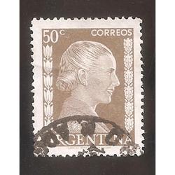 ARGENTINA 1952(MT524)  EVA PERON   DE $0,50   USADA
