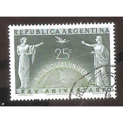 ARGENTINA 1949(MT502) 75 ANIVERSARIO DE LA UPU  USADA