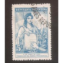 ARGENTINA 1946(MT466) TRANSMISION DEL MANDO  USADA
