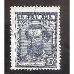 ARGENTINA 1942(MT423IIa) GUEMES FILI RAYOS RECTOS NITIDA  US