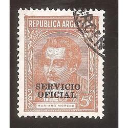 ARGENTINA 1935(MT368I-340b) MORENO TIPOGRAF MATE, SO 12mm US