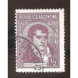 ARGENTINA 1935(MT363) BELGRANO  OFFSET  FILIGRANA RA RO  USA