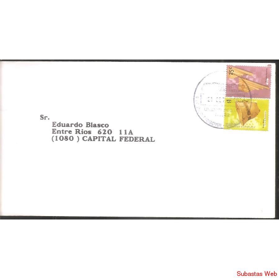 ARGENTINA 2002  SOBRE CIRCULADO NUMERO  192
