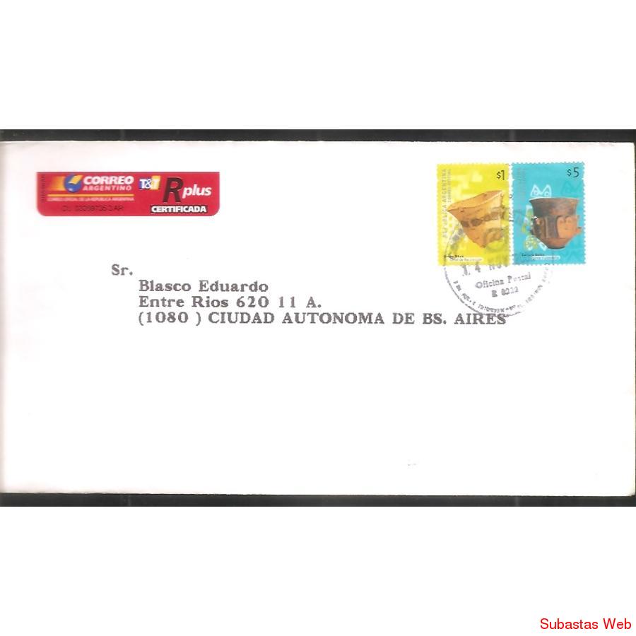 ARGENTINA 2001  SOBRE CIRCULADO  NUMERO  195
