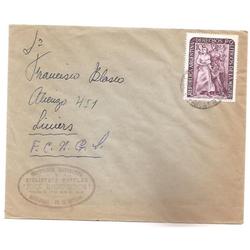 ARGENTINA 1954  SOBRE CIRCULADO NUMERO  117