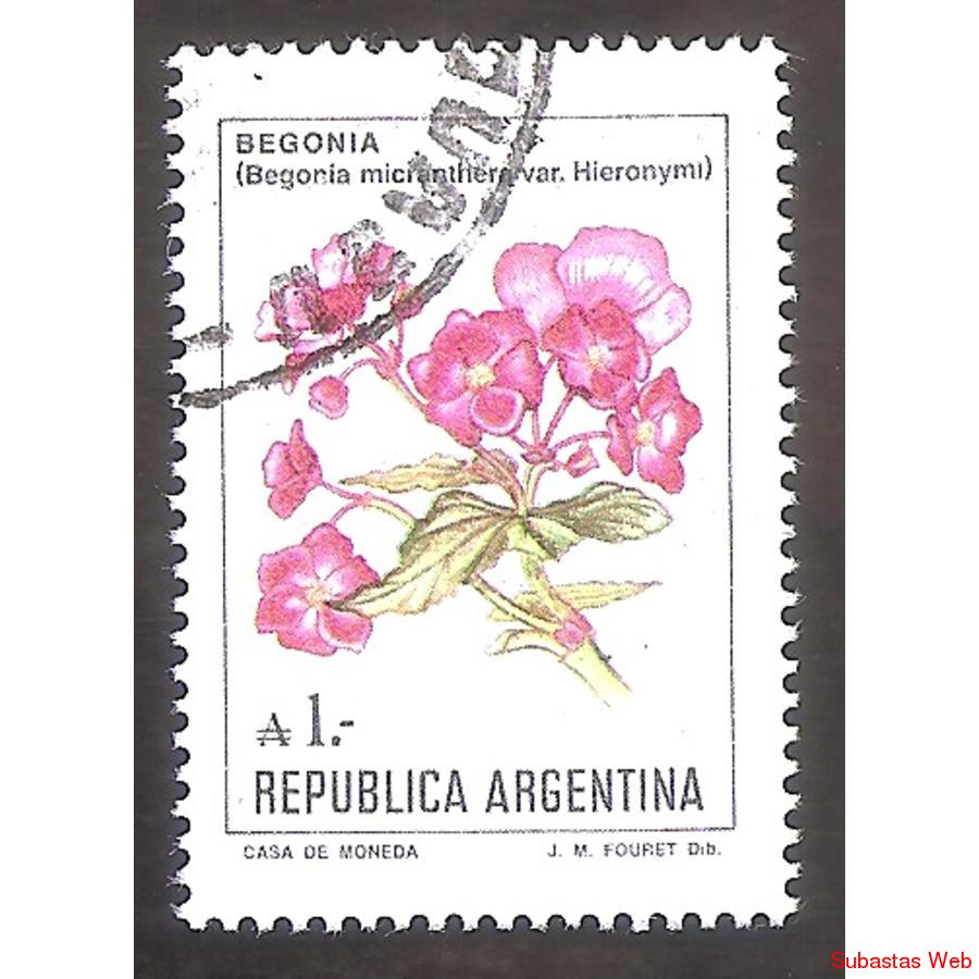 ARGEN1985 (1534) FLORES ARGENTINA: BEGONIA  USADA
