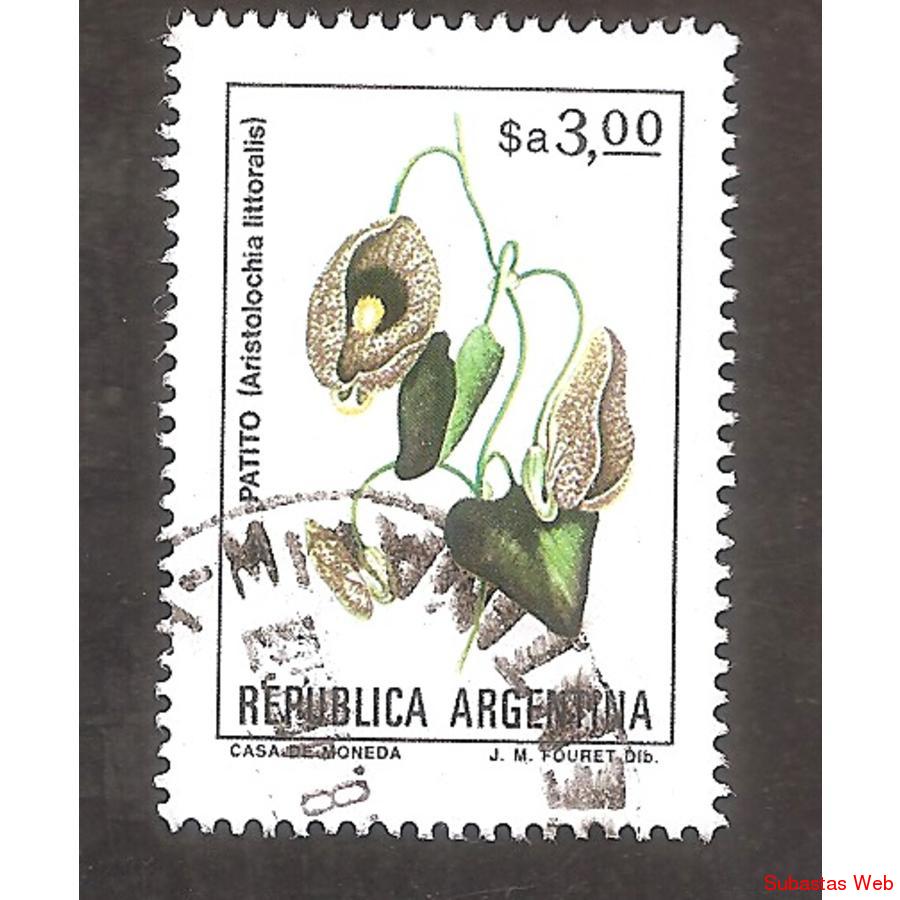 ARGEN1983 (1417b) FLORES ARGENTINAS: PATITO FLUO TIZADO