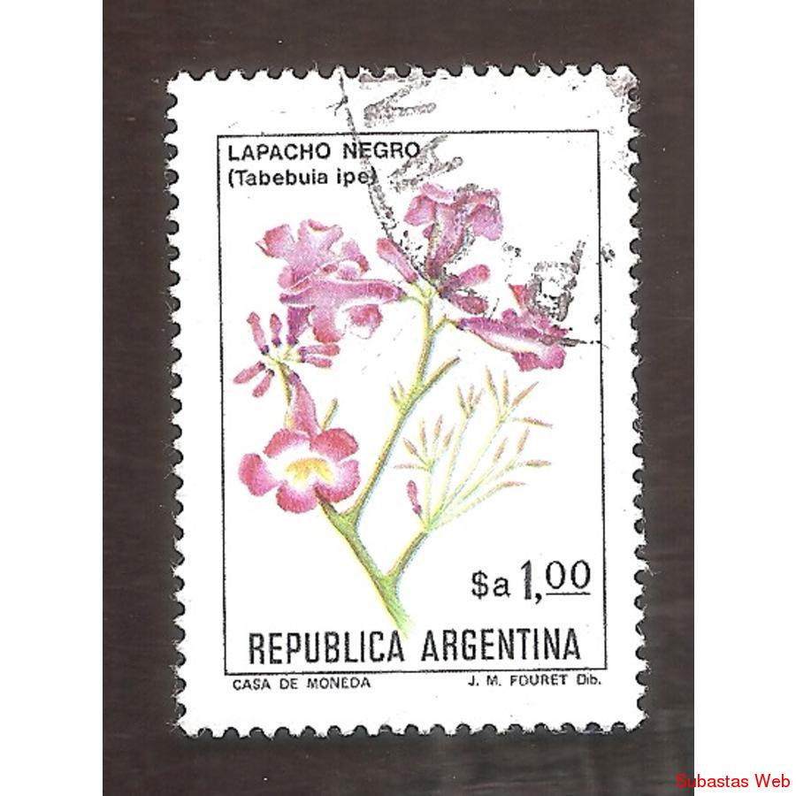 ARGEN1983 (1414a) FLORES: LAPACHO NEGRO FLUO USADA