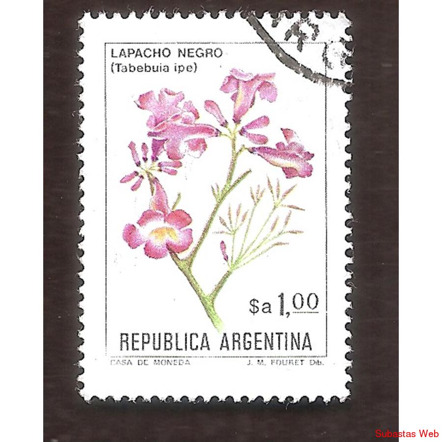 ARGEN1983 (1414) FLORES:  LAPACHO NEGRO,  FOSFO  USADA