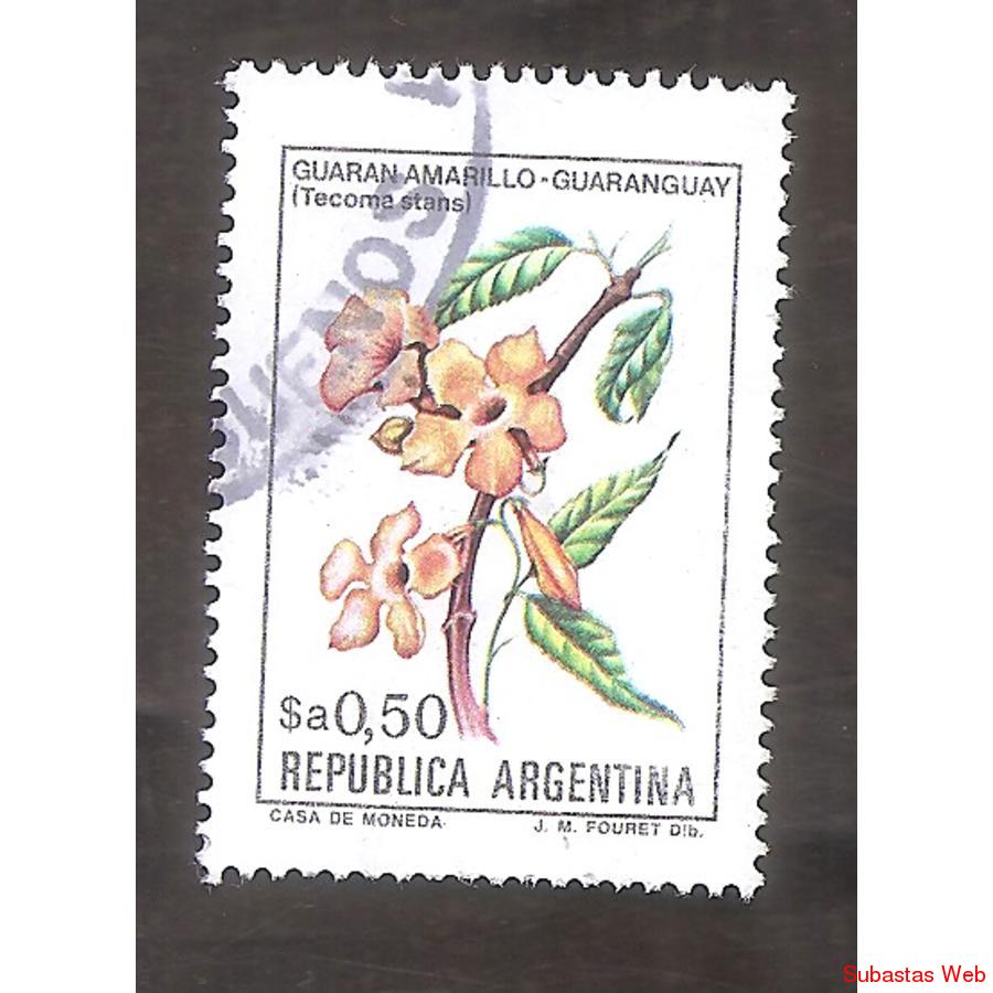 ARGEN1983 (1413a) FLORES:GUARANDAY AMARILLO, FLUO USADA