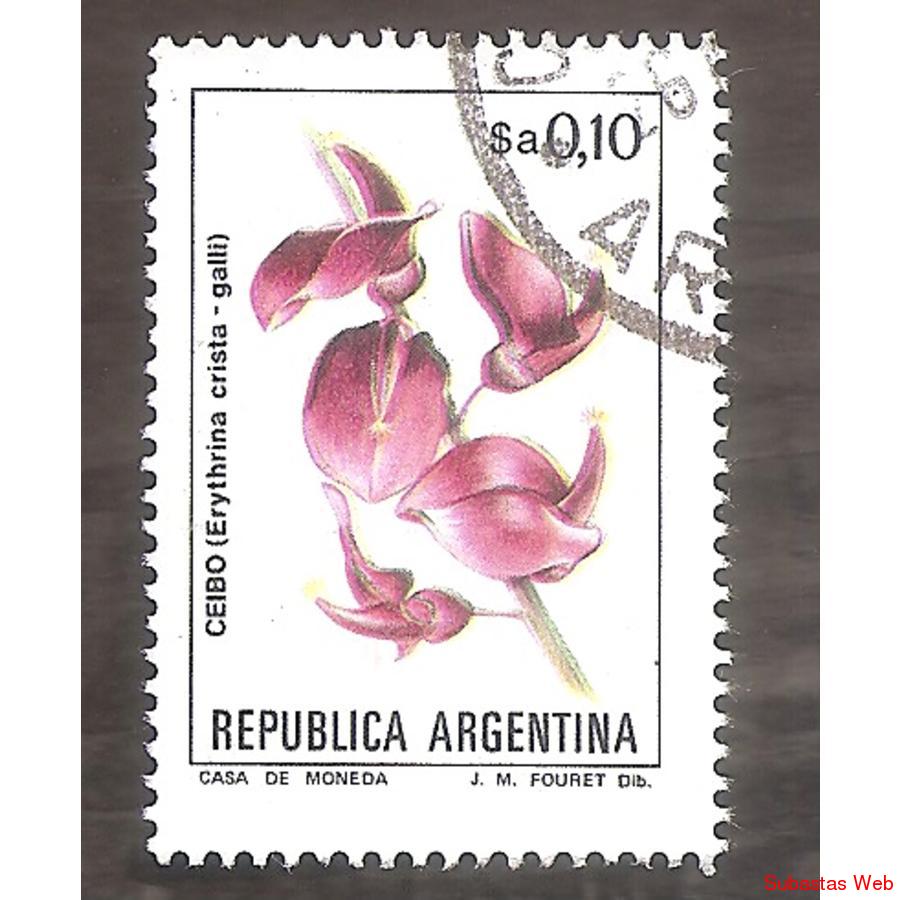ARGEN1983 (1409a) FLORES: CEIBO  FLUO  USADA