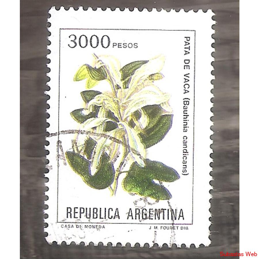 ARGEN1982 (1382) FLORES:  PATA DE VACA  FLUO  USADA