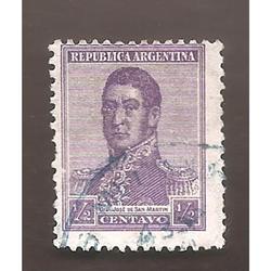 ARGENTINA 1917(MT212) SAN MARTIN FILIGRANA HV USADA