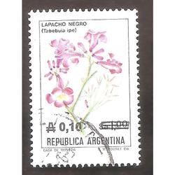 ARGEN1986 (1595) FLORES ARGENTINAS: LAPACHO NEGRO  USADA