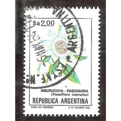 ARGEN1983 (1416b) FLORES: MBURUCUYA, FLUO TIZADO  USADA
