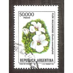 ARGENTINA 1982(1384) FLORES ARGENTINAS: MALVINENSE  USADA