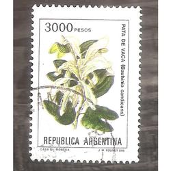 ARGEN1982 (1382) FLORES:  PATA DE VACA  FLUO  USADA