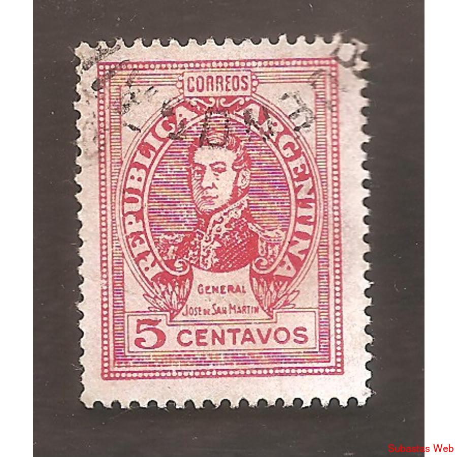 ARGENTINA 1945(MT462b) SAN MARTIN TIPOGRAFIA, RA HORIZONTAL