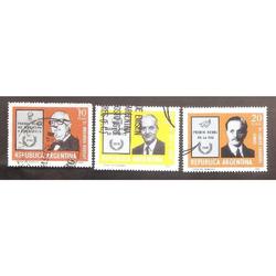 ARGENTINA 1976(MT1059-61) PREMIOS NOBEL ARGENTINOS USADAS
