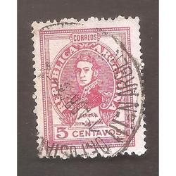 ARGENTINA 1945(MT462I) SAN MARTIN TIPOGRAFIA, SINFILI  USADA