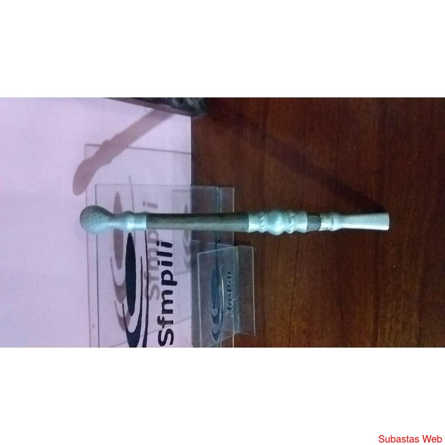 BOMBILLA MADERA Y ALUMINIO ARTESANAL pilarsur