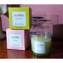 VELAS AROMATICA perfumada BASE FRASCO VIDRIO unidad 0pilarsu