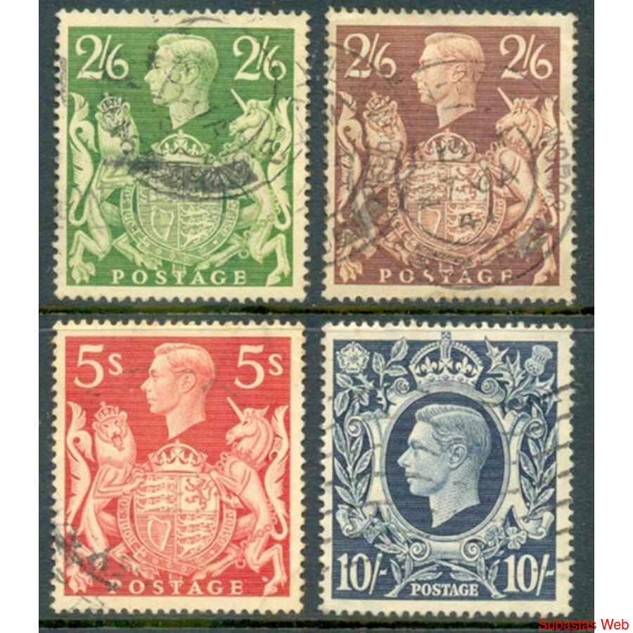 REINO UNIDO Sc 249 / 251 JORGE VI. SELLOS DE LUJO. U$ 40.00