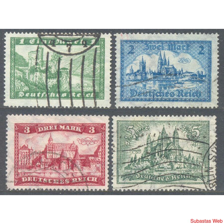 ALEMANIA REICH. Yv 355/358. LOS 4 VALORES ALTOS.  € 45.00