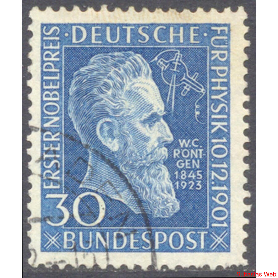 ALEMANIA BDR.  Yv 33. W. RONTGEN. *NOBEL DE FÍSICA*. € 28.00
