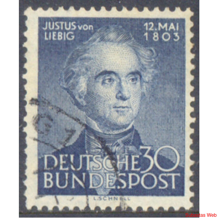 ALEMANIA BDR. Yv 52 JUSTUS VON LIEBIG 150 ANIVERSARIO. € 39